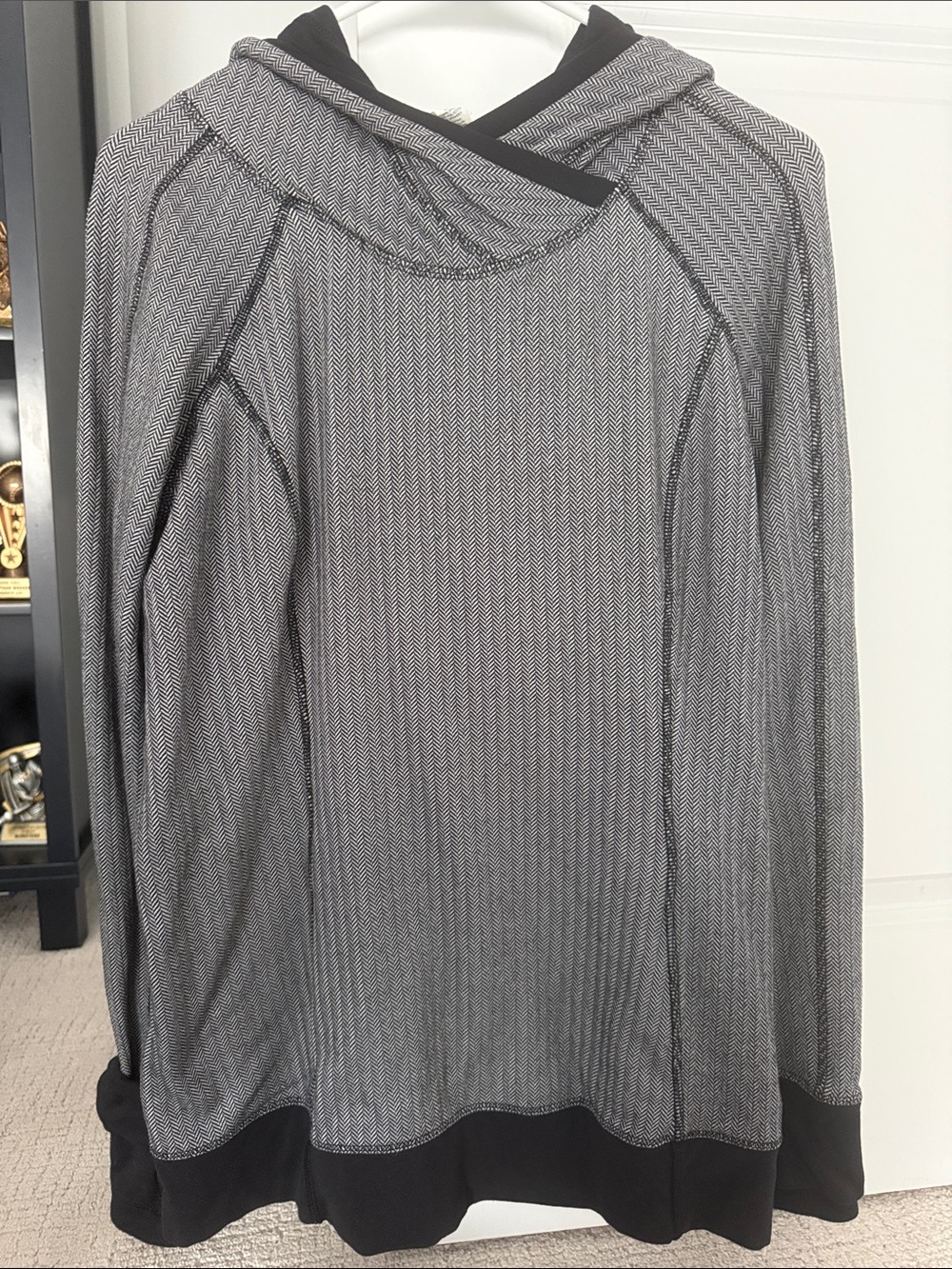 lululemon athletica Gray Hooded Cowl-Neck Sweater